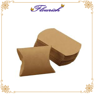 Scatola per cuscino in carta kraft marrone ecologica a pacco piatto